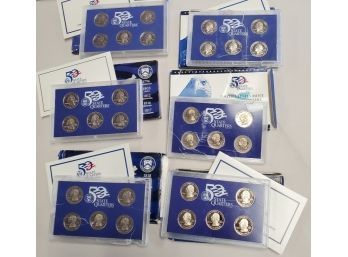 6 United States Mint State Quarters Proof Sets -30 Total Uncirculated State Quarters Legal Tender 5 W/ COAs B3