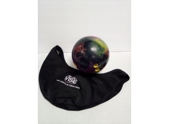 Multi Colored Bowling Roto Grip Hyper Cell Bowling Ball And Vise Carrying Sling  E5