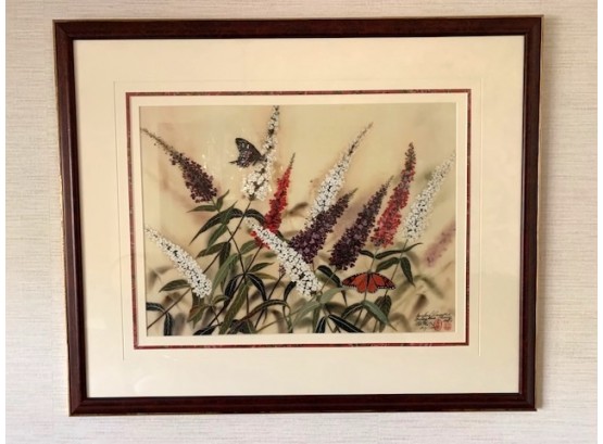 Butterfly Bush Framed Limited Edition Print By Hsing-Hua Chang: 213/1000