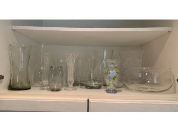 Glass Vases And A Glass Bowl