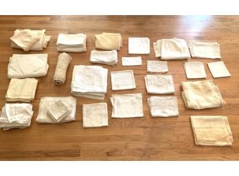Vintage White And Beige Table Linens And More