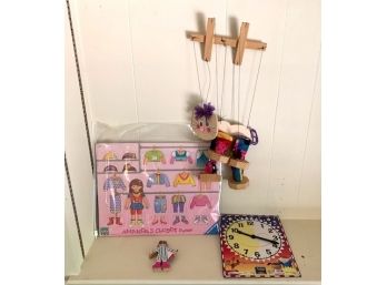 Amanda's Closet Puzzle, Cat Marionette, Clock-A-Doodle-Do, And More