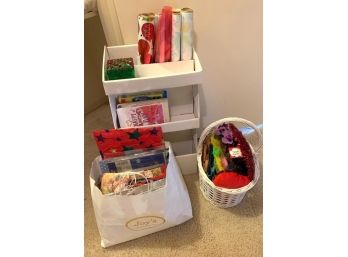 Wrapping Paper, Organizer, Wicker Basket And More