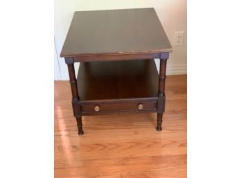 Wood Occasional Side Table With Drawer
