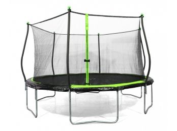 14 Foot Bounce Pro Sports Power Trampoline With Safety Enclosure 3 FREE Cups Of Your Choice