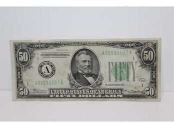 1934 $50 Bill - Boston