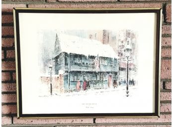 Vintage Paul Revere House Print By Ralph Avery - In Frame