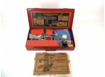 Vintage Erector Set With Paperwork And Intructions