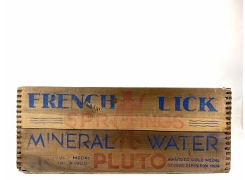 French Lick Mineral Pluto Water Crate