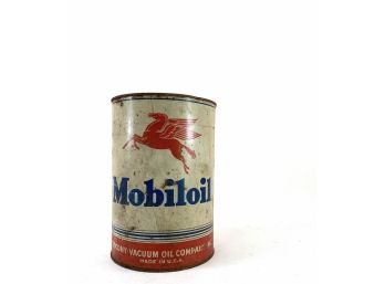 1940s-50s Socony-Vacuum Oil Company MobilOil Pegasus Quart Metal Oil Can