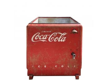 Original Vintage Coca-cola Cooler With Original Bottle Opener