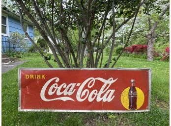 Original Vintage Coca-cola Metal Panel Sign
