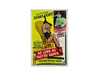 Original - 1957 Movie Poster ' As Long As Their Happy ' Diana Dors