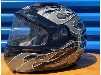 HJC Inferno Black Flame Vented Snowmobile Helmet Size XL