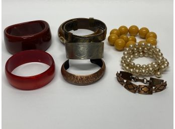 Vintage Costume Jewelry Bracelets And Cuffs
