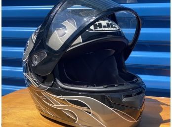 HJC Inferno Black Flame Vented Snowmobile Helmet Size XL