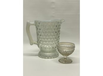 Antique Fenton Hobnail Opalescent Moonstone Glassware