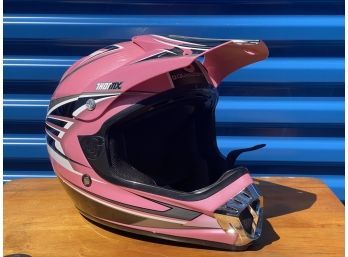 Pink Quadrant Vented Motocross / ATV Helmet Size L