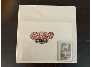 Full Binder Of Baseball Trading Cards - 1991 Edition