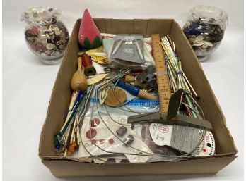 Large Collection Of Sewing And Knitting Tools And Accessories.