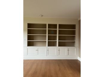 Built In Bookshelf  With Base Cabinets - Library