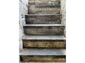 3' Thick Bluestone Steps - Set In Concrete - 50'x 12'