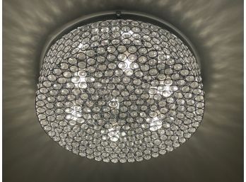 Beautiful Round Crystal Chandelier Lighting Fixture Perfect For Smaller Rooms And Spaces (b)