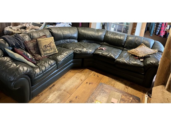 Two Part Leather Sectional