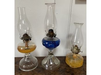 Three Kerosene Lamps