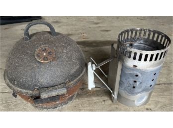 Charcoal Camp Grill And Charcoal Fire Starter