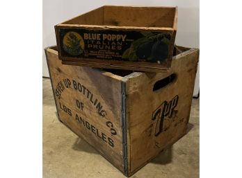 Vintage 7-up Box And Fruit Box