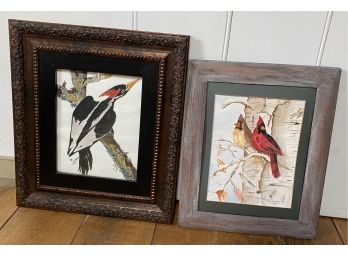 Two Framed Bird Watercolors- Pat Gallagher