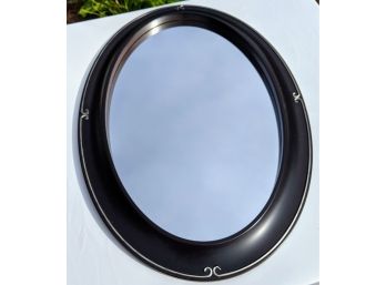 Beautiful Black Oval Mirror