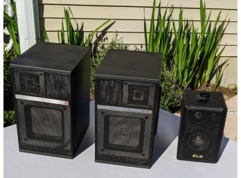 Pair Of Sony Speakers And Single KLN Speaker