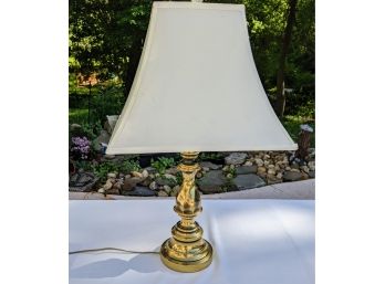 Very Pretty Brass Lamp With Shade
