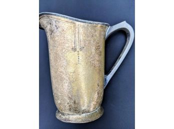 Distressed Vintage Silver Pitcher SHM & Co. - Hand Hammered - Shetfield Reproduction