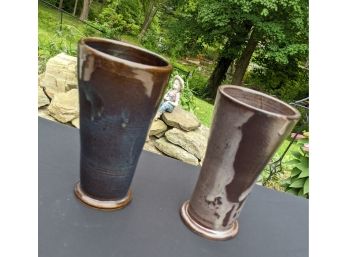 Hand Crafted Pottery Cups/mugs Signed & Dated