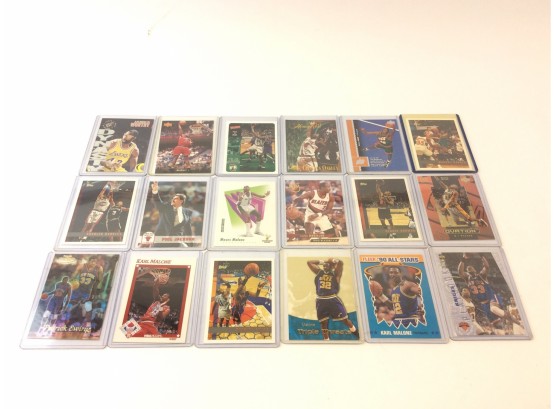 Mixed Lot Basketball NBA Cards Reggie Miller Phil Jackson Karl Malone Ewing (Lot5)