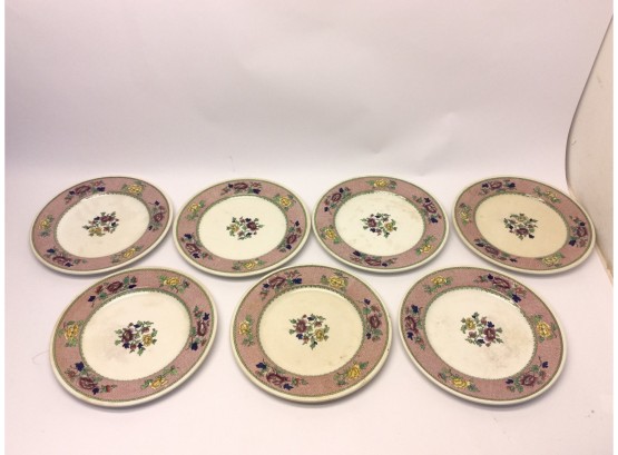 China Cauldon England V3432P RdNo657315 Floral Cake Plates Dishes
