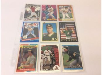 Mixed Lot Mark McGwire Baseball Cards Donruss 1991 Topps 690 454