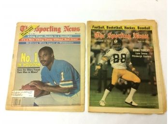 Two The Sporting News 1975 1984 Warren Moon Lynn Swan Football Newspapers Used