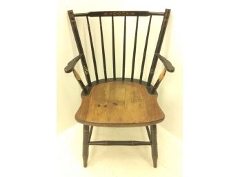 Single Black Wood Hitchcock Hotchkissville Chair
