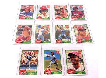 Set Of 11 Philadelphia Phillies Coca-Cola 1981 Topps Baseball Cards Rose Schmidt (Lot40)