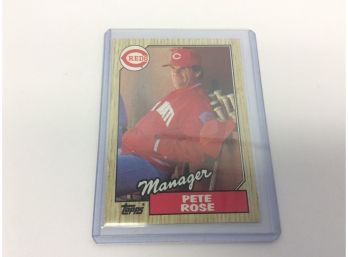 1987 Pete Rose Manager Baseball Card Topps #393