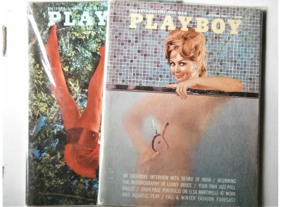 October 1963 And July 1968 Playboy Magazines