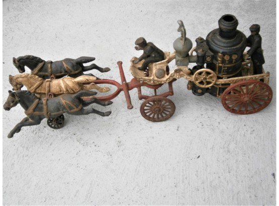 Horse Drawn Chemical Fire  Wagon Toy