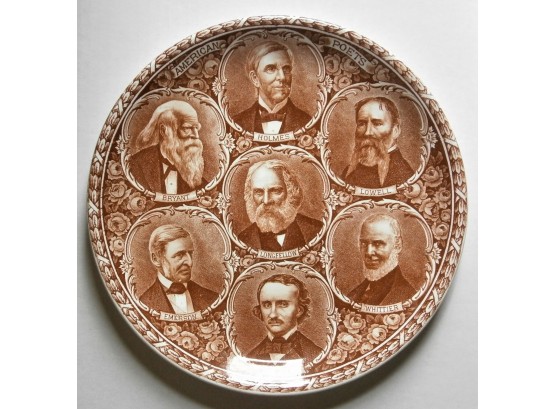Antique 'AMERICAN POETS' Souvenir Plate