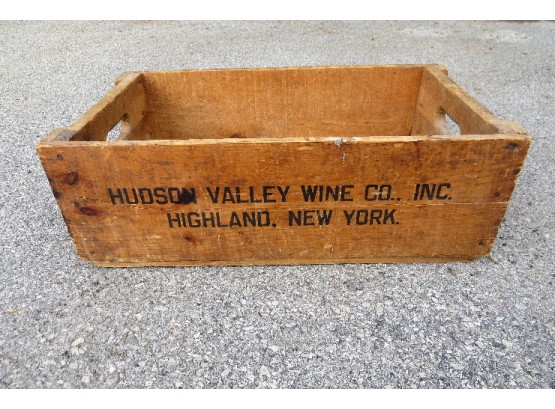 A Wooden Crate From Hudson Valley Wine Co., Inc Highland N.Y.
