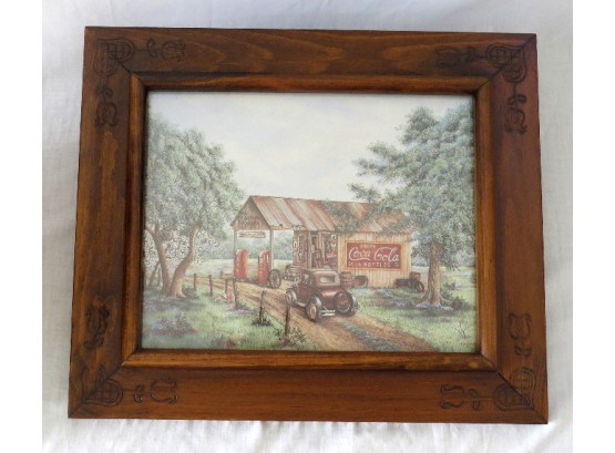 Martin's Garage- A Framed Americana Signed Print By Kay Lamb Shannon