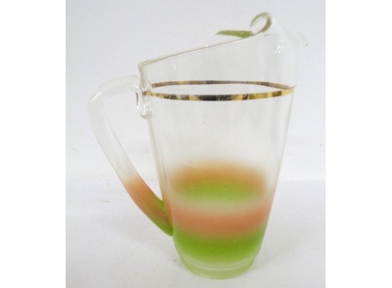 Mid Century Lime Green & Pink's Ice Lip Bar / Drink Pitcher